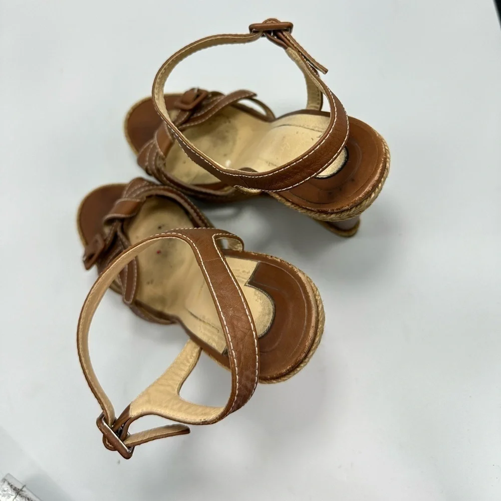 Christian Louboutin Anabela Caramelo espadrille wedges size 11